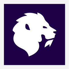 Lion profile in vector. Lion logo in vector. Lion head in vector.
