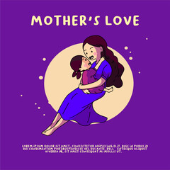 happy mother day poster that says'mother's love'on it