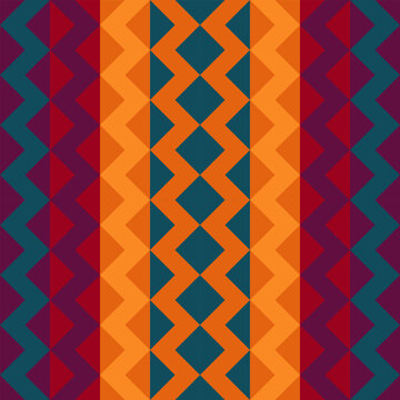 Abstract colors geometric seamless pattern. Textile stripes pattern. © Sitapat