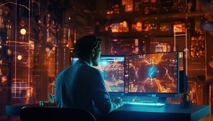 Artificial Intelligence, Communication and Technology Concept