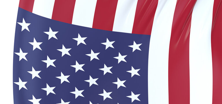 Dynamic Icon: Mesmerizing 3D USA Flag Stands Tall with National Pride