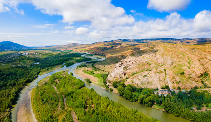 Uplistsikhe ancient rock town in Georgia © saiko3p