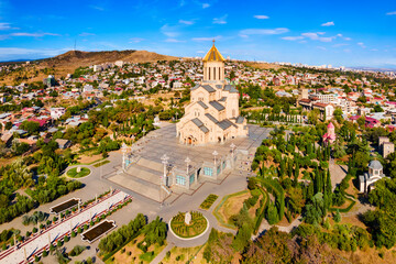 Holy Trinity Cathedral in Tbilisi, Georgia - 604083986