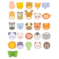 set of funny animals