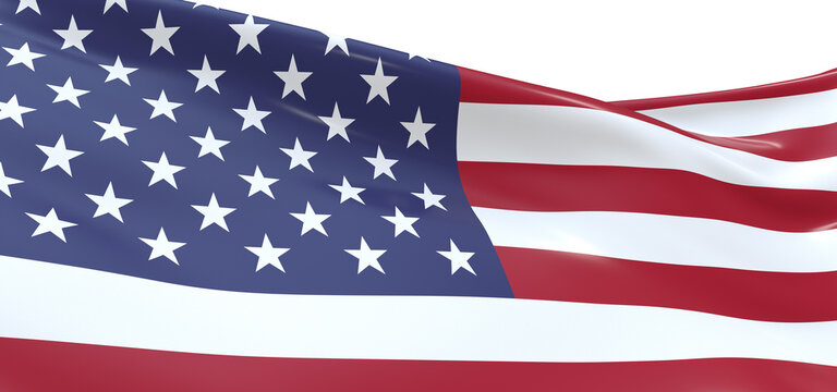 Resilient Spirit: Vibrant 3D USA Flag Symbolizes American Determination