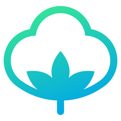 cotton icon or sign on white