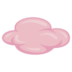 Pink Cloud Fluffy Cute Cartoon Drawing