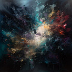 Obraz na płótnie Canvas Explosion-like colored powder background