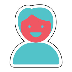 Sticker BOY design vector icon design vector line icon svg
