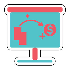 Sticker STRATEGY design vector icon design vector line icon svg