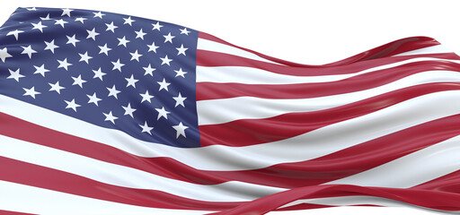 Obraz premium Digital Glory: Mesmerizing 3D USA Flag Embodies American Heritage