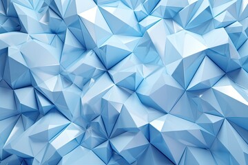 Beautiful futuristic Geometric background - ice light blue and white tones - Generative AI