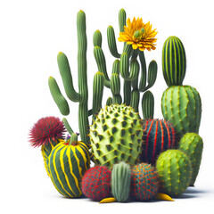 Cactus Desert plant. Generative Ai
