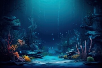 Wonderful and beautiful underwater world with corals and tropical fish. Animals of underwater sea world. Ecosystem. Aquarium. World ocean wildlife. Coral reef and fishes