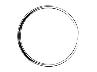 Grunge circle made of black paint.Grunge circle made of black ink.