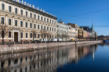Fototapeta na wymiar Moika River embankment. Saint Petersburg