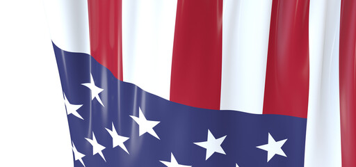 Resilient Spirit: Vibrant 3D USA Flag Symbolizes American Determination