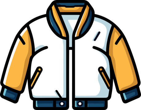 Eine Vektor Illustration von einer Jacke, Winterjacke, Bomberjacke