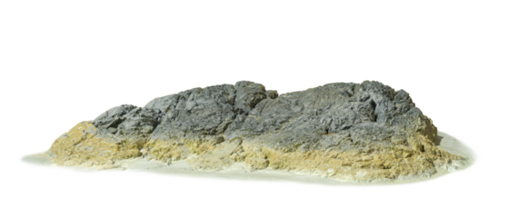 Natural realistic rock landscape blur edge cut out backgrounds 3d render png