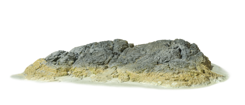 Natural realistic rock landscape blur edge cut out backgrounds 3d render png - Powered by Adobe