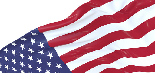 Obraz premium Stunning Visuals: Striking 3D USA Flag Captivates Viewers' Hearts