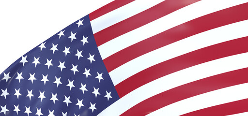Fototapeta premium Stunning Visuals: Striking 3D USA Flag Captivates Viewers' Hearts