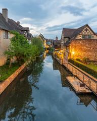 Fototapeta na wymiar Colmar Town riverside view in France