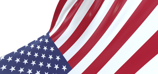 Obraz premium Dynamic National Symbol: 3D USA Flag Represents Strength and Freedom
