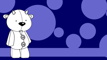 goat plush toy cartoon standing on colorful background illustration in vector format