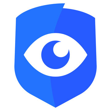 Eye and shield logo design