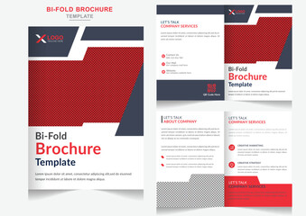 Digital Modern Business Bifold Brochure Editable Template Magazine Design