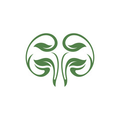 Human Kidney Leaf Nature Creative Logo