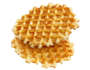 Delicious waffles cut out