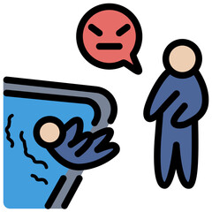 bully filled outline style icon