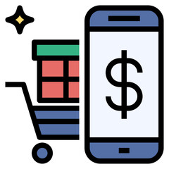 buy filled outline style icon