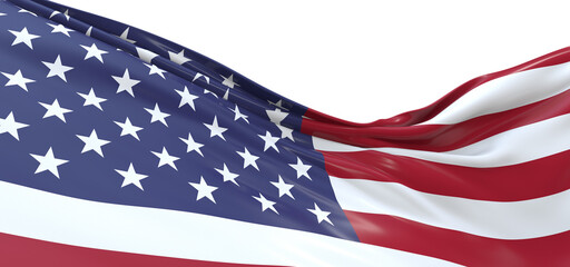 Obraz premium Visual Splendor: Eye-catching 3D USA Flag Exudes Patriotic Beauty