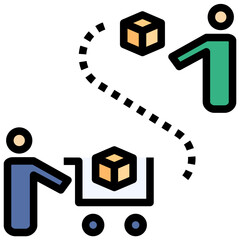 delivery filled outline style icon