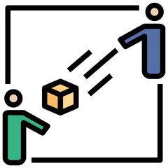 delivery filled outline style icon