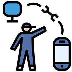 engineering filled outline style icon