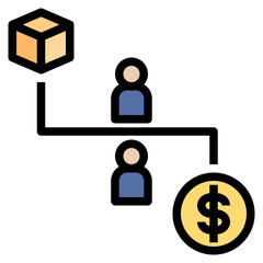 exchange filled outline style icon