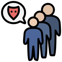 fake filled outline style icon