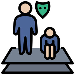 fake filled outline style icon