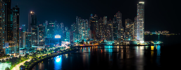 Panama City night skyline