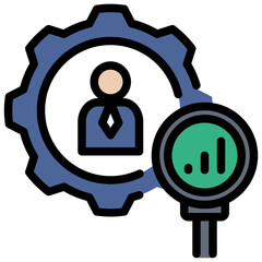 performance filled outline style icon