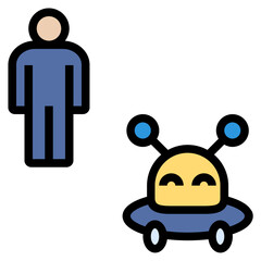 pet filled outline style icon