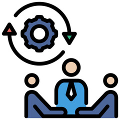 teamwork filled outline style icon