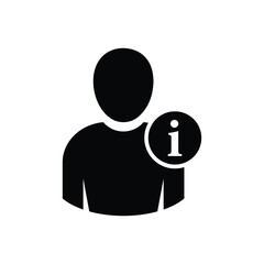 Personal information icon. User information icon. Person info, employee data, account details
