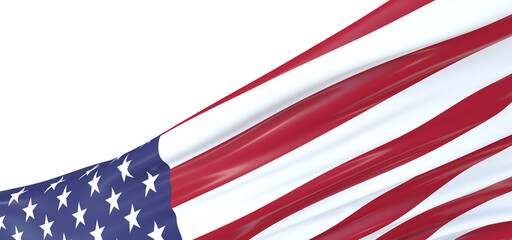 Flag of Hope: Vibrant 3D USA Flag Represents Aspirations and Dreams