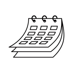 line calendar icon design. time and date sign and symbol.