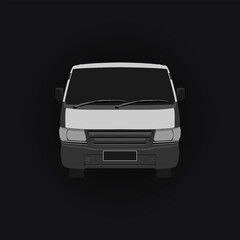 Vector car seen from the front